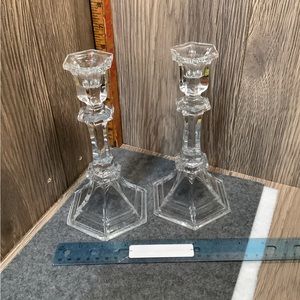 Glass candle holders